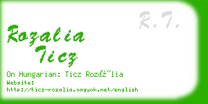 rozalia ticz business card